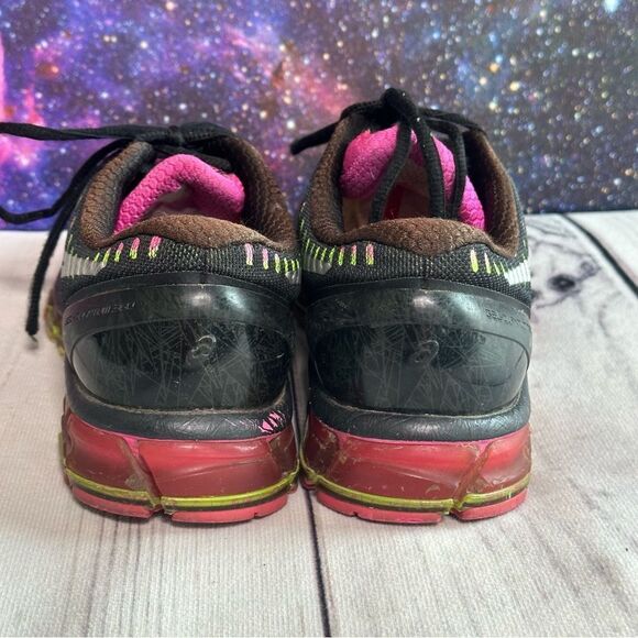 Asics Gel Quantum 360 Athletic Running Shoes Women Sz 8 T5J6N Purple Pink Neon - Picture 3 of 8